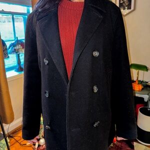 Nautica Men's Classic Black Pea Coat